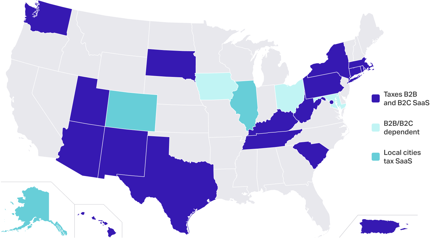 SaaS sales tax by state The SaaS sales tax index